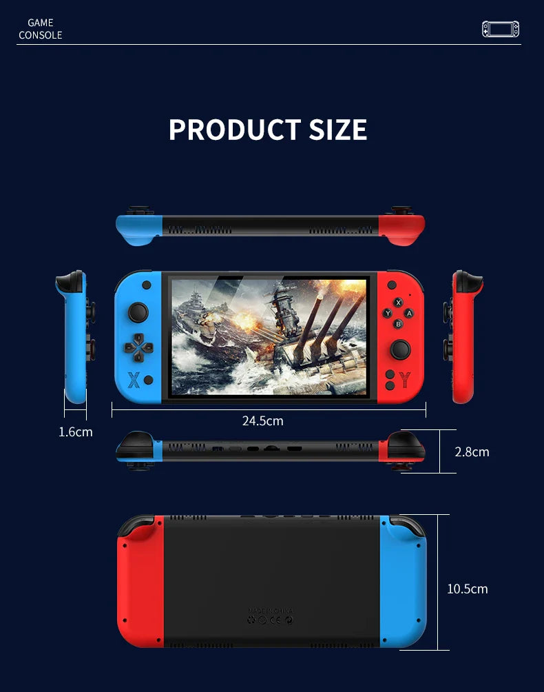 G90 Handheld Game Console – 7-inch 64GB Retro Arcade Gaming Device