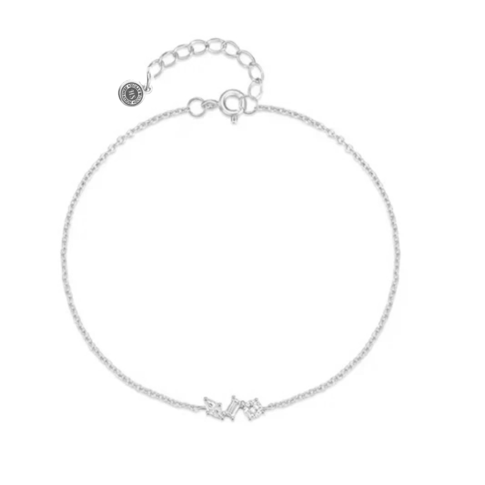Silvana Chain Link Bracelet with Round, Pear, and Emerald Cut Cubic Zirconia Stones