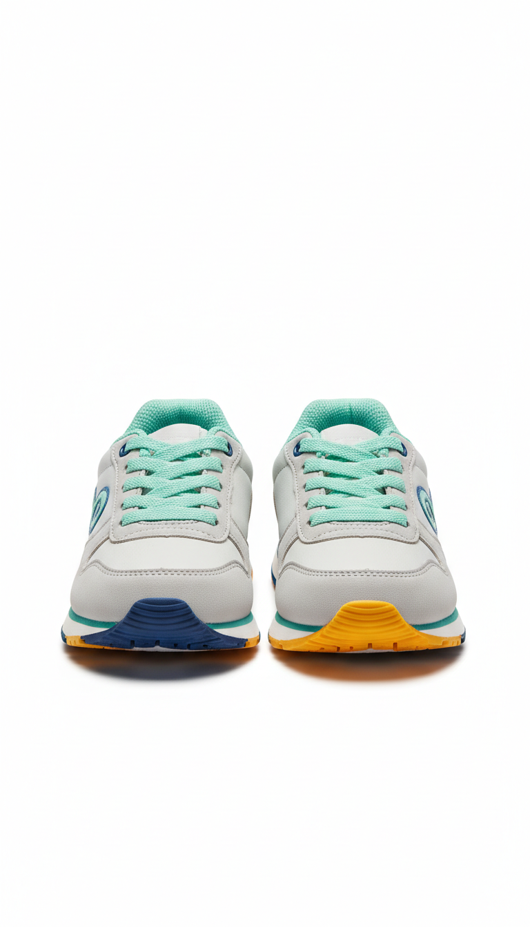 Children's Sneakers With Aqua Mint Accents