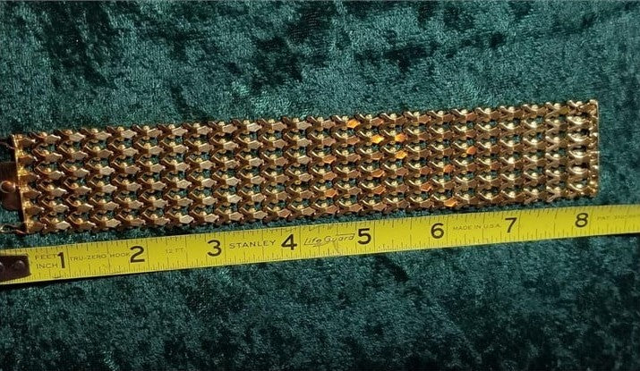 Mid-Century Italian 18k Solid Gold Bracelet Fabbrica Oreficeria Biffi Signed 3VI